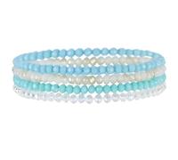 TingHaoO Bracelets de perles colorées élastiques multicouches - Accessoire de bijoux tendance - Styles uniques pour un usage quotidien élégant - Accessoire de mode pour femme, taille unique, Comme