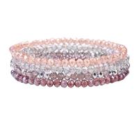 TingHaoO Bracelets de perles colorées élastiques multicouches - Accessoire de bijoux tendance - Styles uniques pour un usage quotidien élégant - Accessoire de mode pour femme, taille unique, Comme