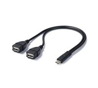 TingHaoO Câble adaptateur convertisseur type C vers double USB mâle/femelle vers femelle 30 cm prend en charge 15 W pour appareils mobiles