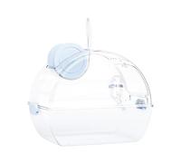 TingHaoO Cage de transport pour petits animaux avec distributeur d'eau pour voyage en plein air Sac de transport portable transparent