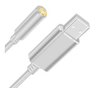 TingHaoO Carte son stéréo externe USB avec casque et microphones de 3,5 mm pour ordinateur portable et ordinateur de bureau