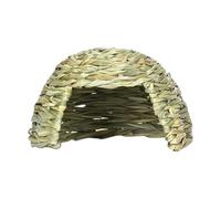 TingHaoO Cavia Procellus Abri pour lapins et petits animaux avec paille tissée à la main pour hérissons et habitats d'animaux