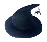 TingHaoO Chapeau de sorcière d'Halloween à large bord - Haut de fête pour femme - Unisexe - Chapeau de sorcière pour cosplay - Coiffe de vacances d'Halloween unisexe
