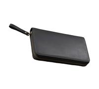 TingHaoO Couvertures en cuir pour ordinateur portable avec fente élastique pour stylo de 7,28 x 3,54 pouces, bloc-notes de poche, étui en cuir fait à la main, couverture vintage, Noir