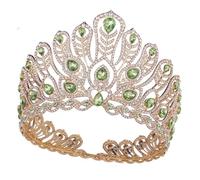 TingHaoO Diadèmes sophistiqués avec cristaux - Magnifiques couronnes de reine avec cristal - Ornement de cheveux élégant pour mariage et bal de fin d'année, Alliage