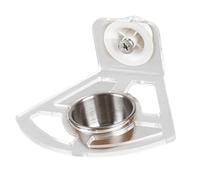 TingHaoO Distributeur d'eau durable avec bol en acier inoxydable pour petits perroquets, calopsittes, pinsons, perruches