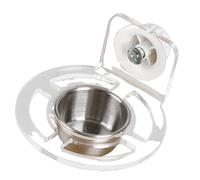 TingHaoO Distributeur d'eau durable avec bol en acier inoxydable pour petits perroquets, calopsittes, pinsons, perruches