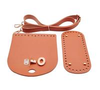 TingHaoO Ensemble de base de sac à crochet fait à la main - Accessoires d'artisanat pour sac à main à bandoulière - Outil de tricot en cuir synthétique, marron, One Size