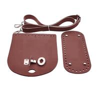 TingHaoO Ensemble de base de sac à crochet fait à la main - Accessoires d'artisanat pour sac à main à bandoulière - Outil de tricot en cuir synthétique, café, One Size