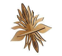 TingHaoO Étagère d'angle murale en bois sculpté avec motif floral creux pour décoration de la maison, étagère flottante en bois