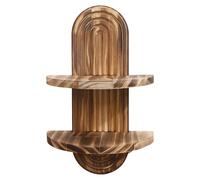 TingHaoO Étagère suspendue décorative arquée en bois style vintage du milieu du siècle pour salle de bain ou chambre à coucher