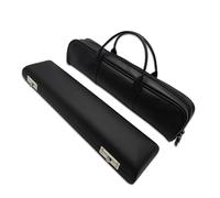 TingHaoO Étui à flûte en cuir synthétique à fermeture éclair avec double poignée de transport, étui de rangement pour flûte à 17 trous