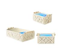 TingHaoO Étui de rangement contemporain en coton robuste fait à la main pour un usage quotidien - S'adapte parfaitement à différents intérieurs - Utilisation quotidienne