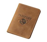 TingHaoO Étui élégant pour passeports en cuir avec motifs bloquants pour cartes et documents de voyage organisés pour cartes et devises, marron