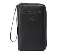 TingHaoO Étui portefeuille de voyage en cuir PU pour adulte, Noir , Taille unique