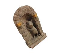 TingHaoO Figurine imaginative avec texture de pierre, parfaite pour raconter des histoires et exposer le jardin - Statue de jardin fantaisiste