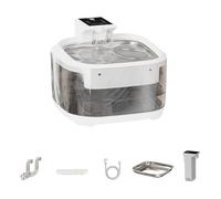 TingHaoO Fontaine à eau rechargeable par USB pour animaux domestiques avec batterie 5000 mAh - Grande capacité de 4,5 l - Fonctionnement silencieux - Pour petits chiens et chats - Rechargeable par USB