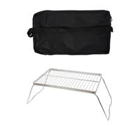 TingHaoO Grille de cuisson - Table de camping pliable en acier inoxydable