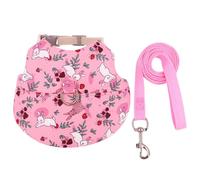 TingHaoO Harnais laisse pour petits animaux de compagnie, motif floral, gilet pour activités de plein air, marche, entraînement, traction, ensemble