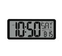 TingHaoO Horloge murale numérique 35,6 cm avec grandes chiffres, température et date pour chambre ou bureau