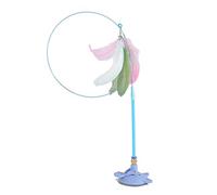 TingHaoO Jouet à ventouse pour chats - Baguette à plumes - Divertissement pour faire de l'exercice - Jouet pour chats