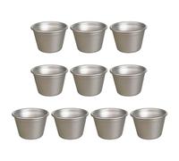 TingHaoO Lot de 10 petits moules en aluminium antiadhésifs pour cupcakes et darioles