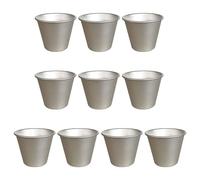 TingHaoO Lot de 10 petits moules en aluminium antiadhésifs pour cupcakes et darioles