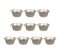 TingHaoO Lot de 10 petits moules en aluminium antiadhésifs pour cupcakes et darioles