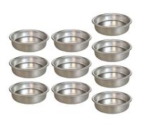 TingHaoO Lot de 10 petits moules en aluminium antiadhésifs pour cupcakes et darioles
