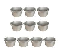 TingHaoO Lot de 10 petits moules en aluminium antiadhésifs pour cupcakes et darioles