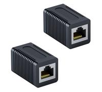 TingHaoO Lot de 2 adaptateurs de coupleur RJ45 femelle pour connexion sécurisée de câble réseau CAT6 CAT5e Compatible femelle F Joiner Adaptateur réseau