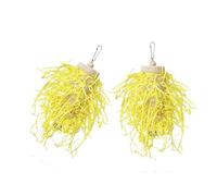 TingHaoO Lot de 2 cordes à ronger interactivement luffa pour perroquets - Jouet à mâcher durable pour perroquets - Divertissement naturel