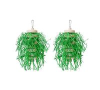 TingHaoO Lot de 2 cordes à ronger interactivement luffa pour perroquets - Jouet à mâcher durable pour perroquets - Divertissement naturel