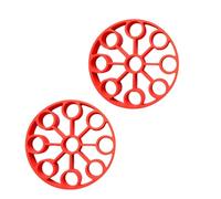 TingHaoO Lot de 2 cuiseurs vapeur avec 9 trous résistants à la chaleur - Plateau de cuisson uniforme - Fournitures de cuisine - Solution de petit-déjeuner rapide