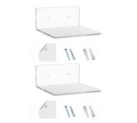 TingHaoO Lot de 2 étagères flottantes en acrylique pour organisation de la maison - Multifonctions - Fixation murale pour petits espaces