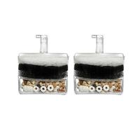 TingHaoO Lot de 2 filtres biofiltres pour aquarium d'eau douce et d'eau salée Cartouche en coton