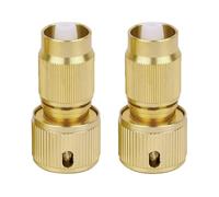 TingHaoO Lot de 2 raccords de réparation de tuyau d'arrosage en aluminium - Raccord rapide à extension rapide - Adaptateur de tuyau endommagé