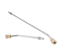 TingHaoO Lot de 2 tiges d'extension pour nettoyeur haute pression en acier inoxydable 6,35 mm avec embout incurvé
