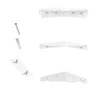 TingHaoO Lot de 3 étagères murales flottantes transparentes pour salle de bain, installation facile, sans perçage, étagère murale