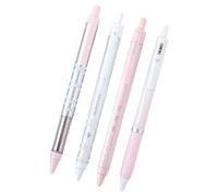 TingHaoO Lot de 4 stylos à encre gel rétractables à séchage rapide avec ruban de 0,5 mm pour écrire, noter, fournitures scolaires