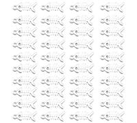 TingHaoO Lot de 40 pendentifs en forme d'arête de poisson portable pour bijoux créatifs en alliage robuste - Accessoires en forme d'os de poisson dans une couleur élégante - Projets créatifs, taille