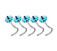 TingHaoO Lot de 5 piercings de nez en alliage robuste en forme de L avec zircons cubiques pour un look élégant, B, Comme décrit, Comme décrit.