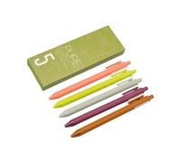 TingHaoO Lot de 5 stylos à encre gel à séchage rapide rétractables de 0,5 mm pour journal, prise de notes, fournitures scolaires et de bureau