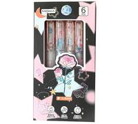 TingHaoO Lot de 6 stylos à encre gel rétractables papillon à séchage rapide 0,5 mm Outil d'écriture de bureau pour adulte étudiant écriture journal stylo papillon