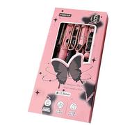 TingHaoO Lot de 6 stylos à encre gel rétractables papillon à séchage rapide 0,5 mm Outil d'écriture de bureau pour adulte étudiant écriture journal stylo papillon