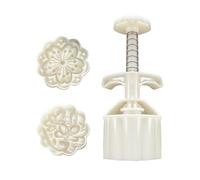 TingHaoO Moules à dessert pour gâteaux, pâtisseries, outil de texture ABS, presse en forme de fleur, convient pour la pâtisserie, gadgets de cuisine