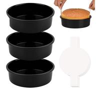 TingHaoO Moules à gâteau ronds en acier inoxydable texturé pour les amateurs de pâtisserie