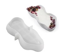 TingHaoO Moules en silicone pour plateau de rangement, tasse, boîte à bijoux, plâtre, ornements, moules en silicone