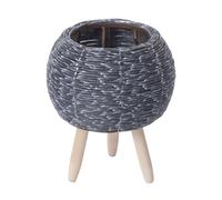 TingHaoO Panier de fleurs en rotin tressé pour intérieur et extérieur - Pour bonsaïs et décorations de plantes