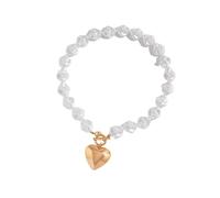 TingHaoO Parure de bijoux sophistiquée en forme de cœur avec perles et perles pour améliorer le charme et les styles romantiques, B, Comme décrit, Comme décrit.